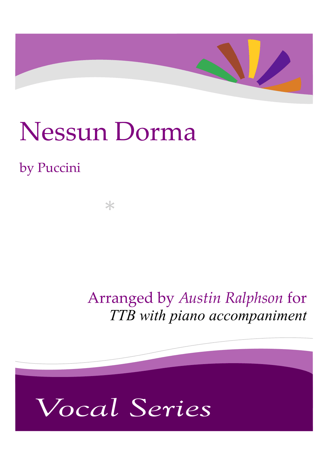 Nessun Dorma - TTB and piano with FREE BACKING TRACKS to sing along to. Italian AND English versions (arr. Austin Ralphson)