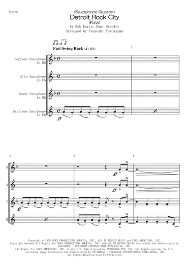 Detroit Rock City (arr. Tsuyoshi Yoroiguma)