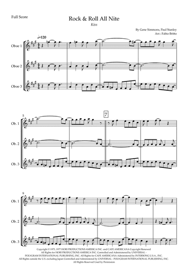 Rock And Roll All Nite (arr. Fabio Britto)