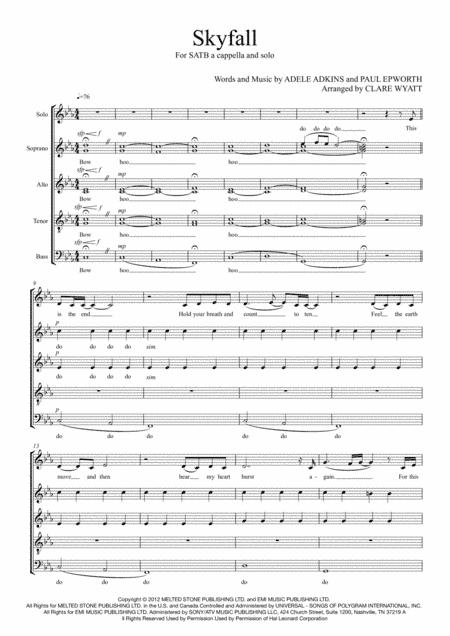 Skyfall (arr. Clare Wyatt)