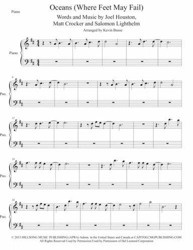 Oceans (Where Feet May Fail) (arr. Kevin Busse)