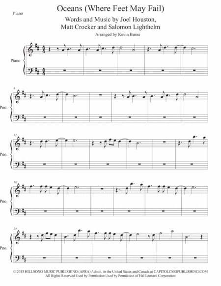 Oceans (Where Feet May Fail) (arr. Kevin Busse)