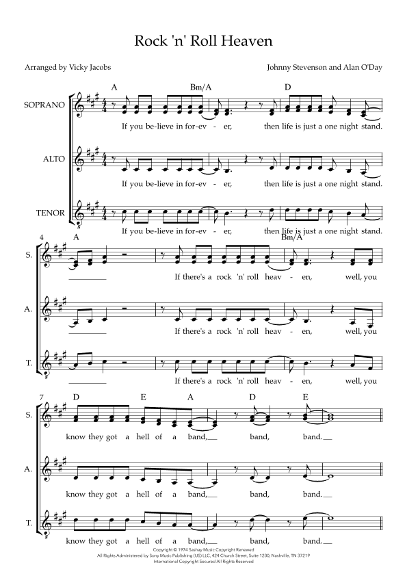 Rock 'n' Roll Heaven (arr. Vicky Jacobs)