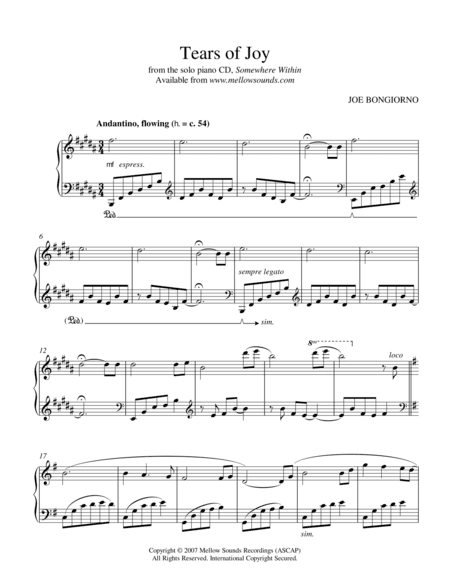 Tears of Joy - by Joe Bongiorno