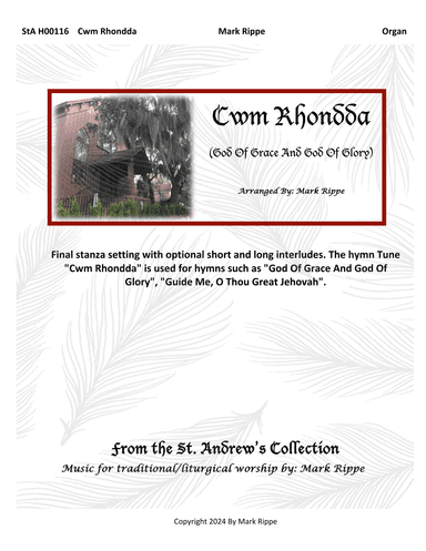 Cwm Rhondda (God Of Grace And God Of Glory)  StA H00116 (arr. Mark Rippe)