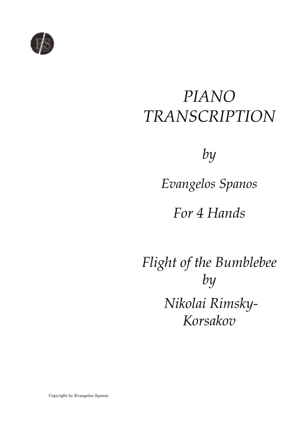 Flight of the Bumblebee for piano - Four Hands (arr. Evangelos Spanos)