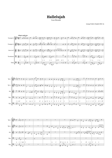 Hallelujah by Handel for Brass Quintet (arr. Langanho)
