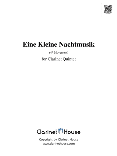 Eine Kleine Nachtmusik (mov.4) for Clarinet Quintet (arr. Clarinet House)
