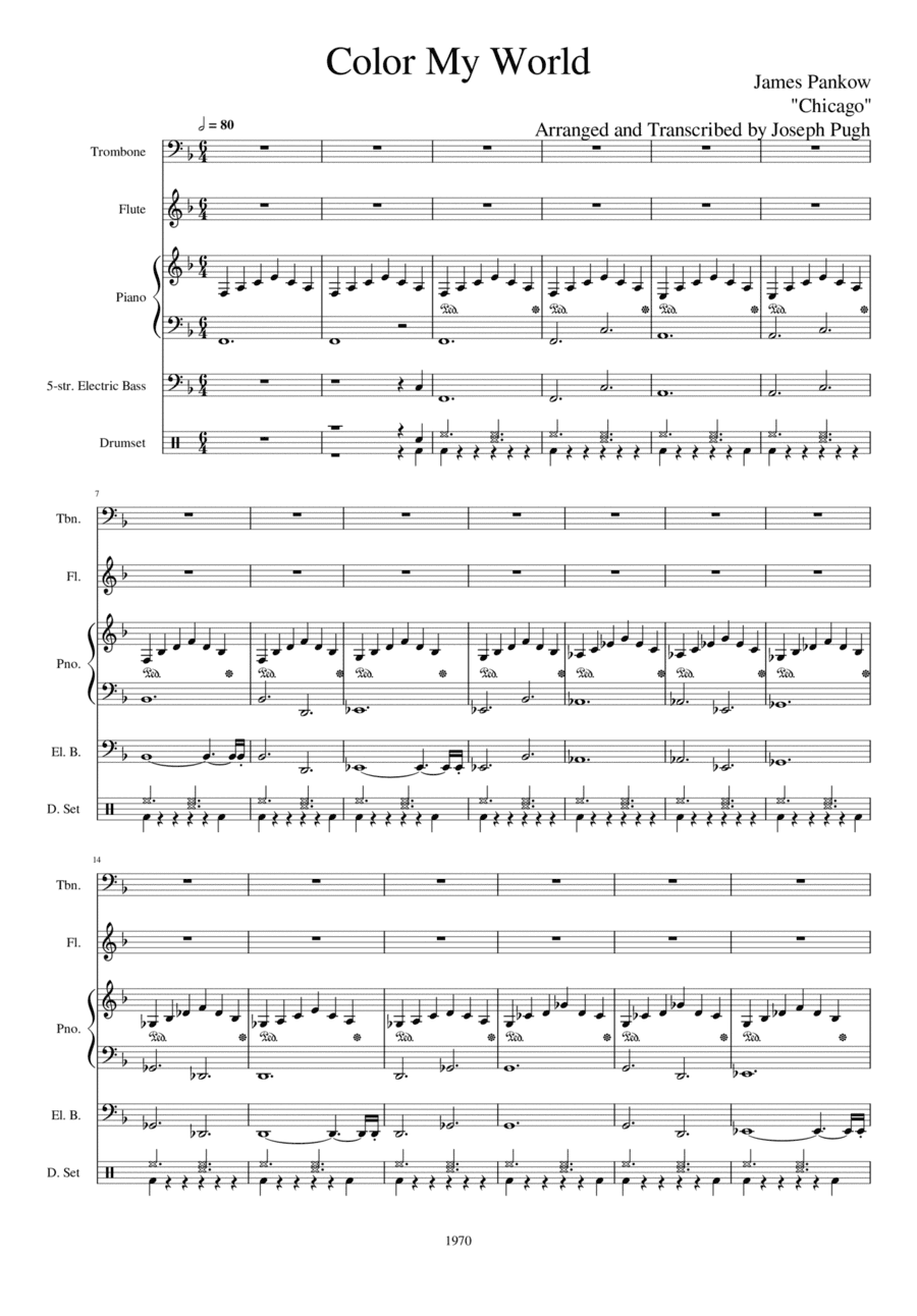 Colour My World (arr. Joseph Pugh)