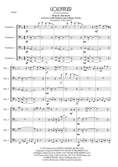 Goldfinger (arr. Andy Derrick)