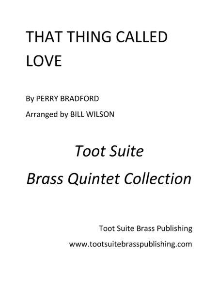 That Thing Called Love (arr. Bill Wilson)