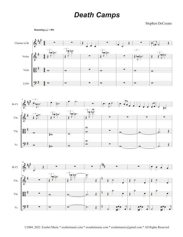 Death Camps (Chamber Orchestra Version)