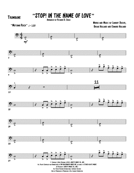 Stop! In The Name Of Love (arr. Richard D. Cross)