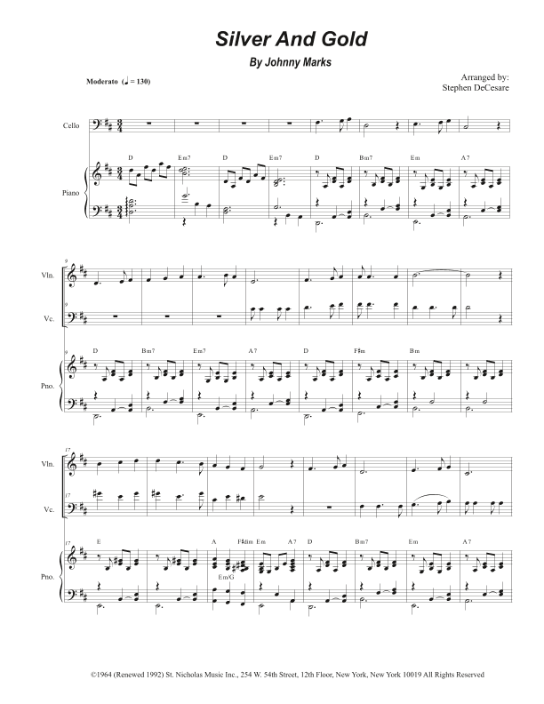 Silver And Gold (arr. Stephen DeCesare)