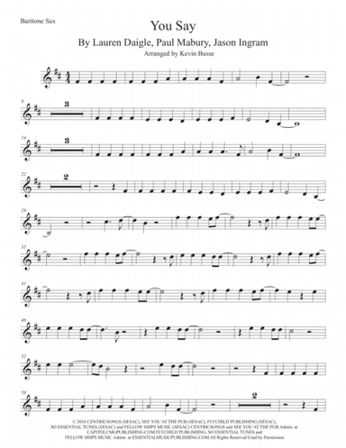 You Say (arr. Kevin Busse)