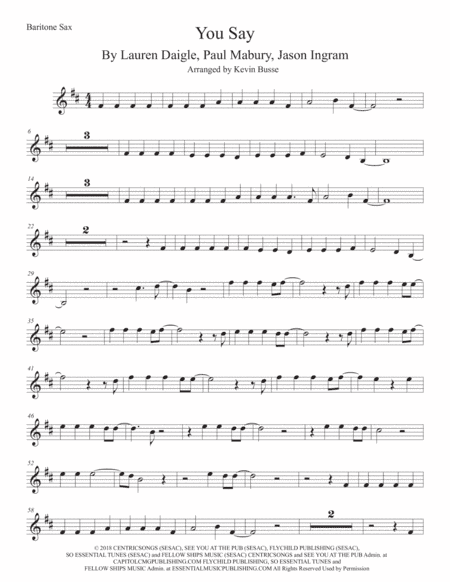 You Say (arr. Kevin Busse)
