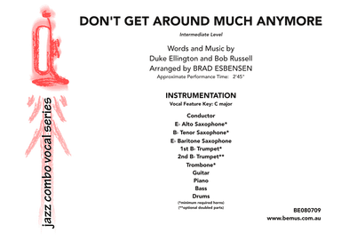 Don't Get Around Much Anymore (arr. Brad Esbensen)