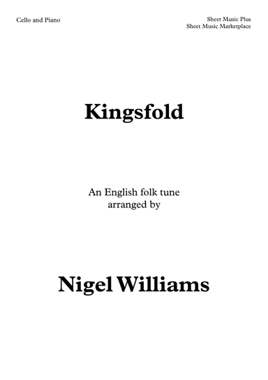 Kingsfold, an English folk tune for Cello and Piano (arr. Nigel Williams)