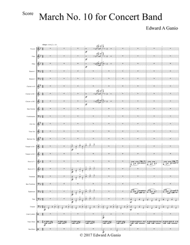 March No. 10 for Concert Band
