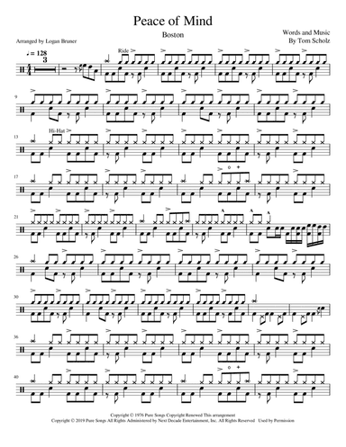 Peace Of Mind (arr. Logan Bruner)