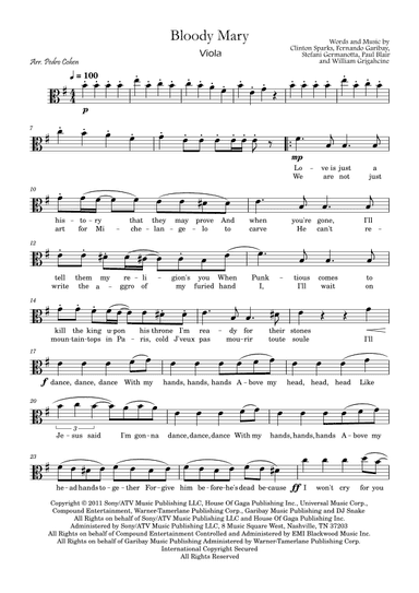 Bloody Mary (arr. Pedro Cohen)