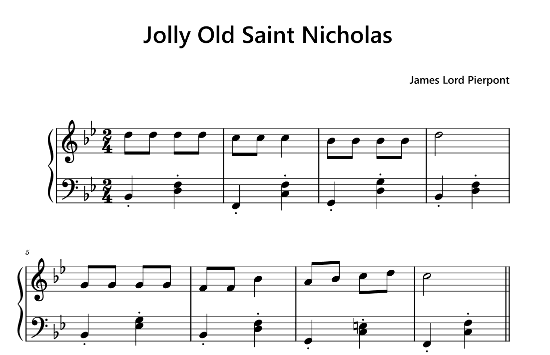 Jolly Old Saint Nicholas (arr. Funtom)