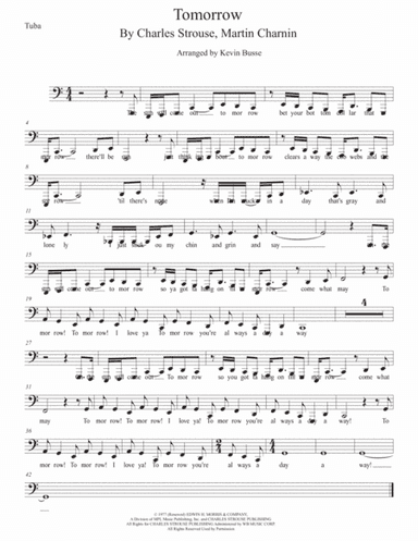 Tomorrow (arr. Kevin Busse)
