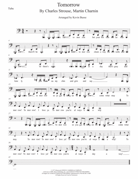 Tomorrow (arr. Kevin Busse)