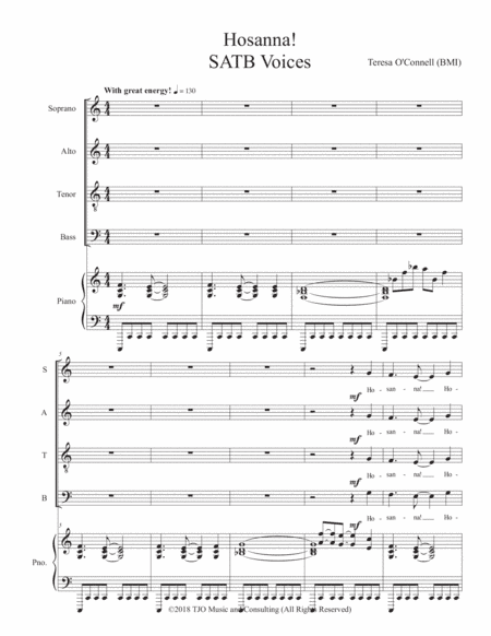 Hosanna! for SATB