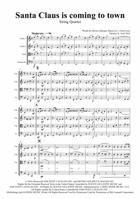 Santa Claus Is Comin' To Town (arr. Thomas H. Graf)