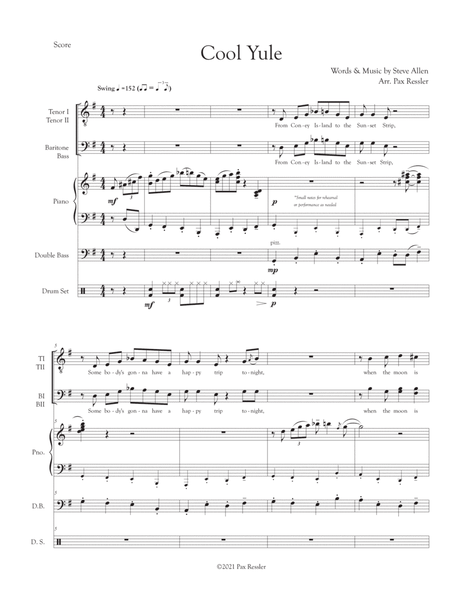 Cool Yule (arr. Arr. by Pax Ressler)