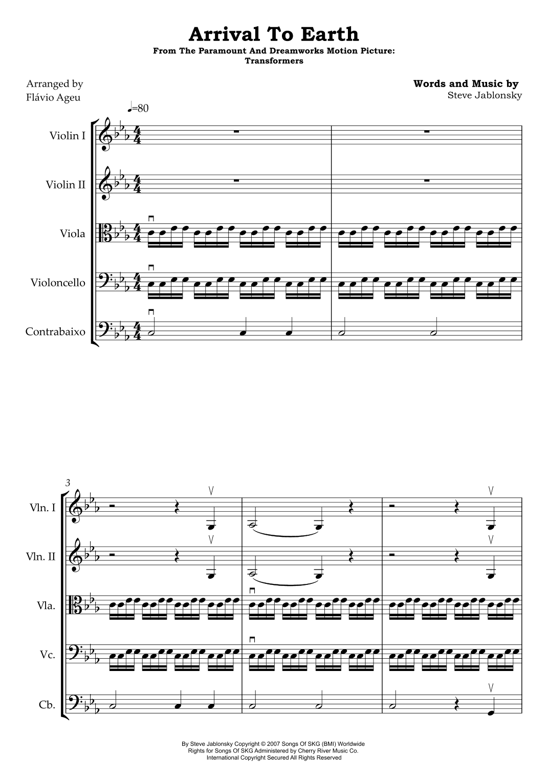 Arrival To Earth (arr. Flávio Ageu)