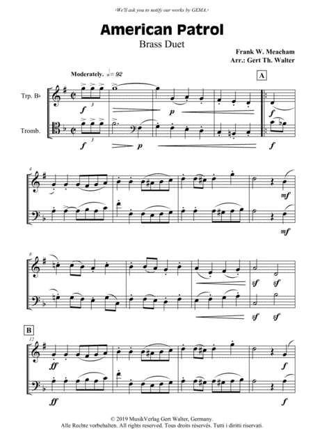 American Patrol (arr. Gert Th. Walter)