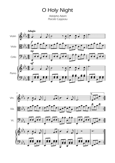 O Holy Night - String Trio w/ Piano (arr. Ygor Nunes)