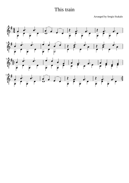 Traditional - This train (fingerstyle arr by S. Stukalo) (arr. Sergio Stukalo)