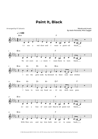 Paint It, Black (arr. R. Salvario)