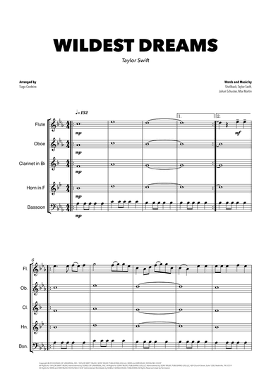 Wildest Dreams (arr. Tiago Cordeiro)