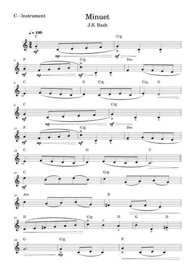 Minuet (Bach) (arr. Fabio Eduardo de Oliveira)