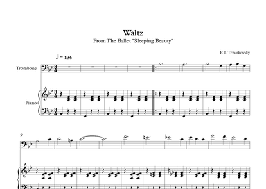 Waltz (Sleeping Beauty) - Peter Ilyich Tchaikovsky (Trombone + Piano) (arr. Digital Book Music)