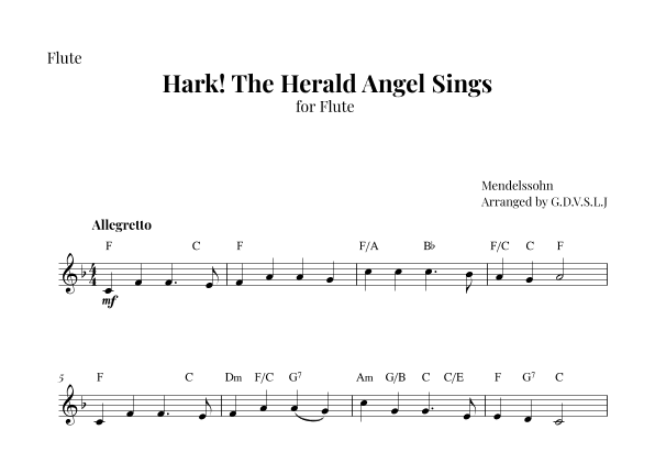 Hark! The Herald Angel Sings (arr. G.D.V.S.L.J)