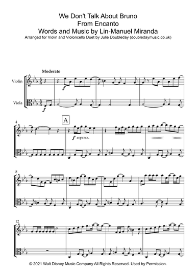 We Don't Talk About Bruno (arr. Julie Doubleday)