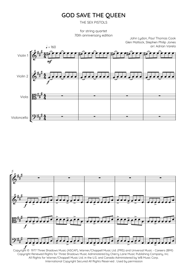 God Save The Queen (arr. Adrian Varela)