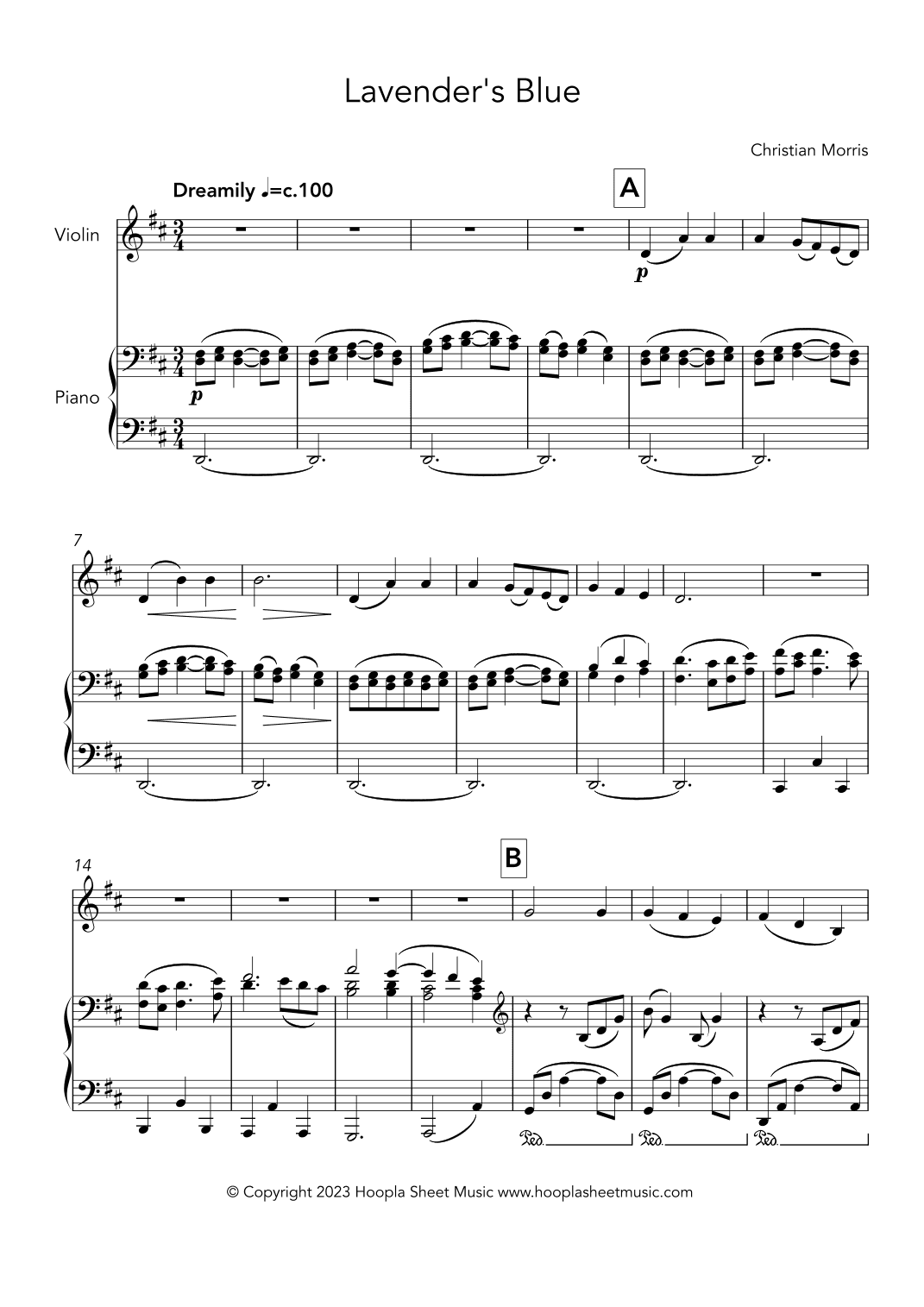 Lavender's Blue (Fantasy) (arr. Christian Morris)