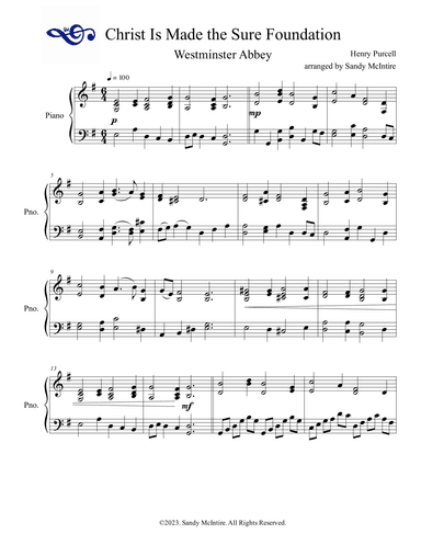 Christ Is Made the Sure Foundation (arr. Sandy McIntire)