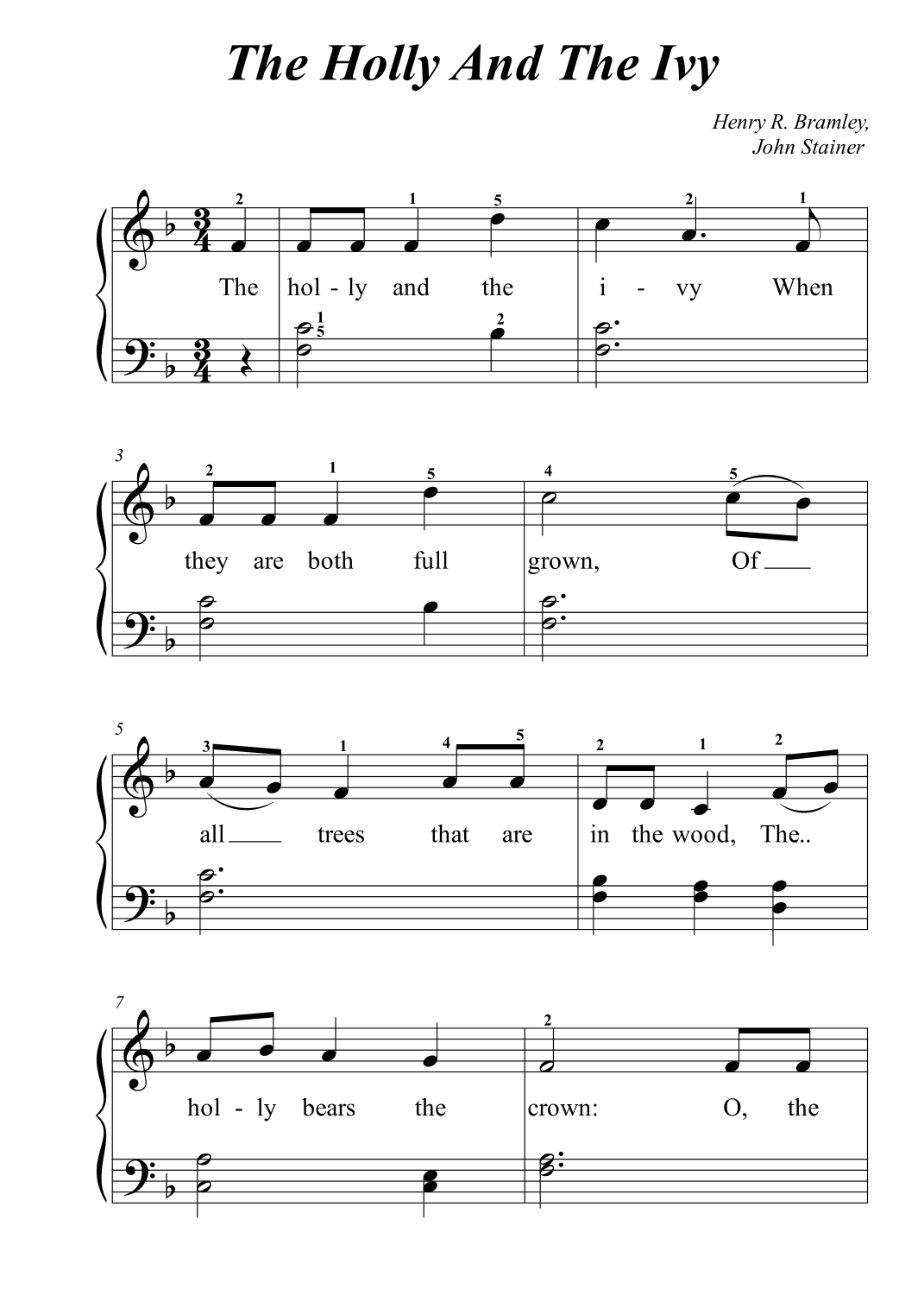 The Holly And The Ivy (arr. Avgusta Udartseva)
