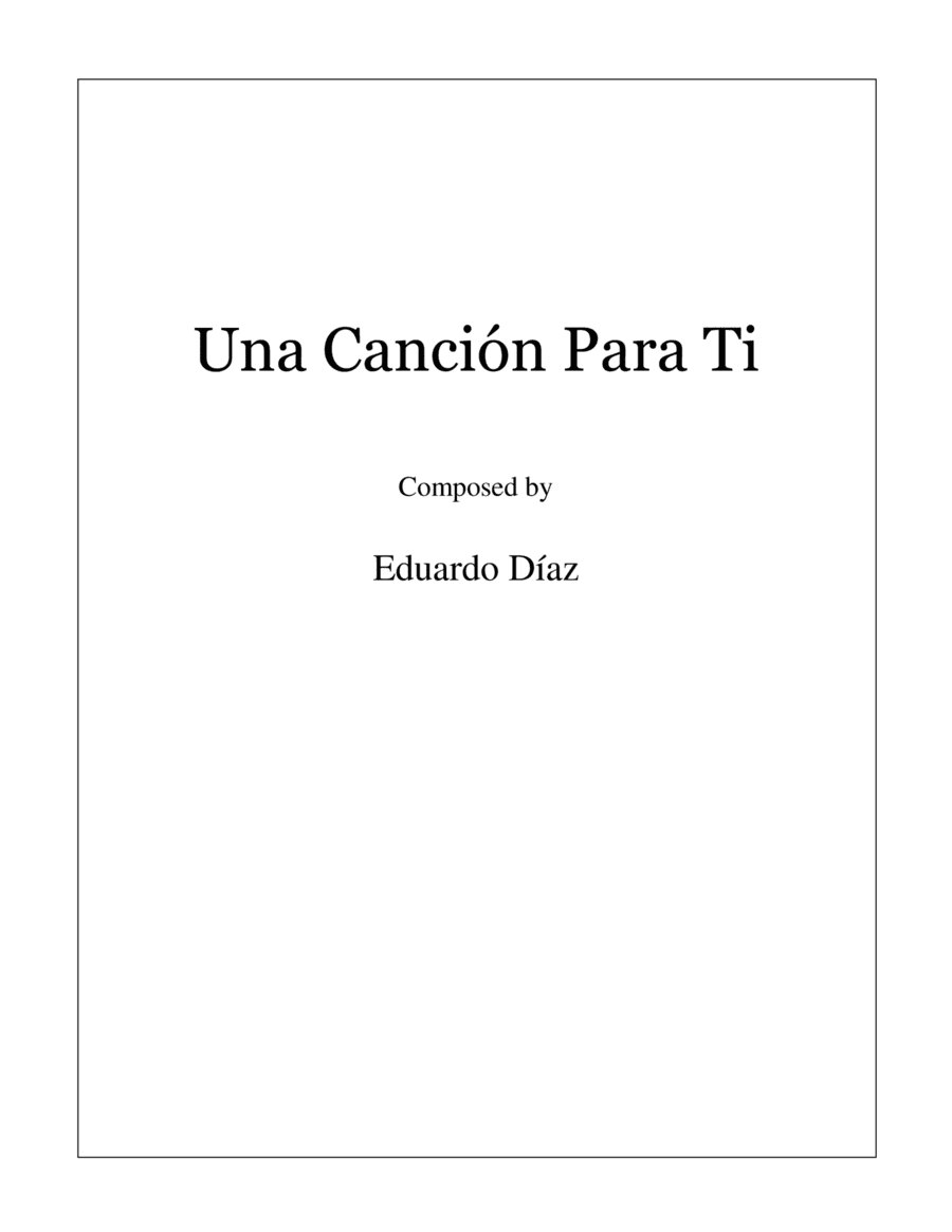 Una Canción Para Ti
