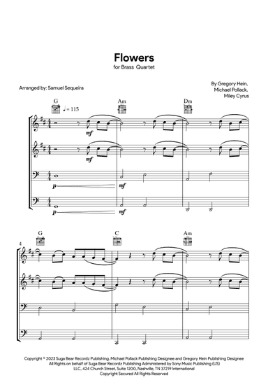 Flowers (arr. Samuel Sequeira)
