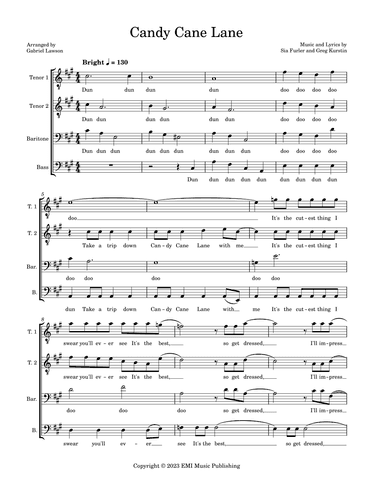 Candy Cane Lane (arr. Gabriel Lawson)