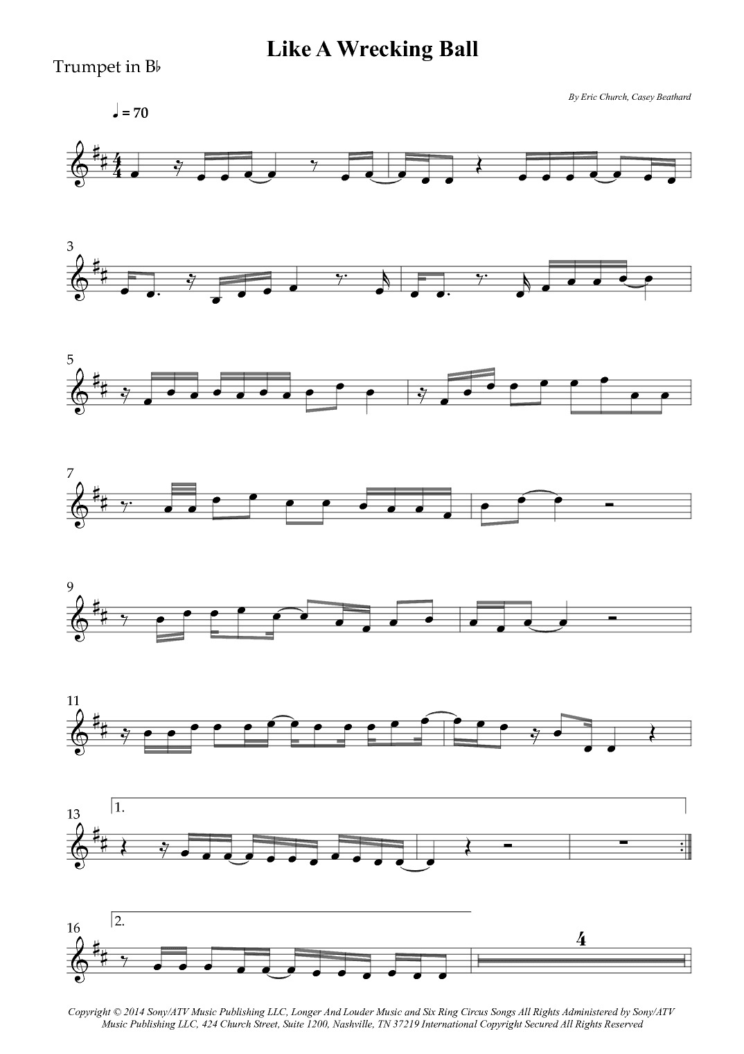 Like A Wrecking Ball (arr. Wesley S. SIlva)