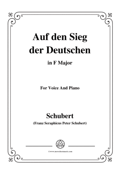 Schubert-Auf den Sieg der Deutschen,in F Major,for Voice,2 Violins&Cello (arr. MSM)